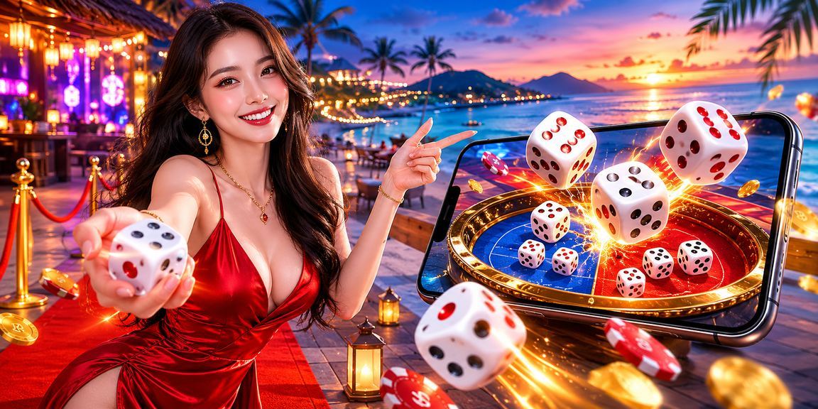 Người chơi tham gia trò chơi tài xỉu tại bãi biển Phú Quốc với nhiều quà tặng
